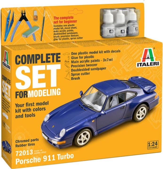 Actual product image Italeri 1:24 Porsche 911 Turbo Modell-Set