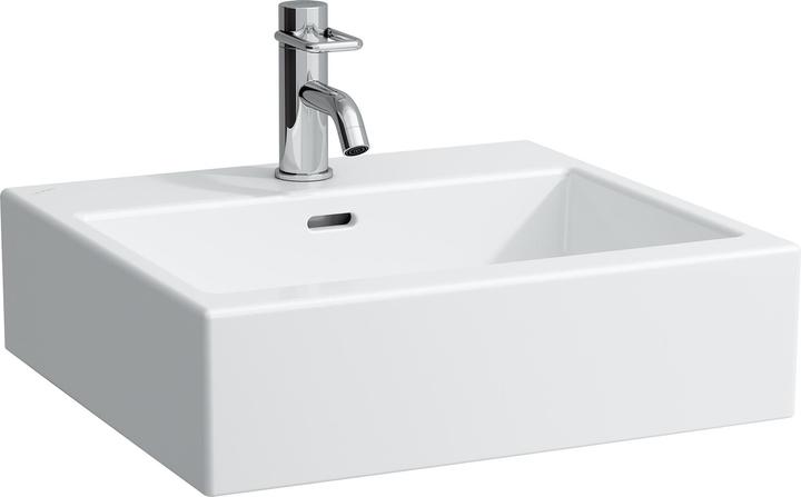 Produktbild Laufen Living City Aufsatzwaschtisch, 1 Hahnloch mittig, mit Überlauf, 500x460mm, weiss (584 mm, 500 mm)