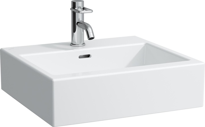 Produktbild Laufen Living City Aufsatzwaschtisch, 1 Hahnloch mittig, mit Überlauf, 500x460mm, weiss (584 mm, 500 mm)