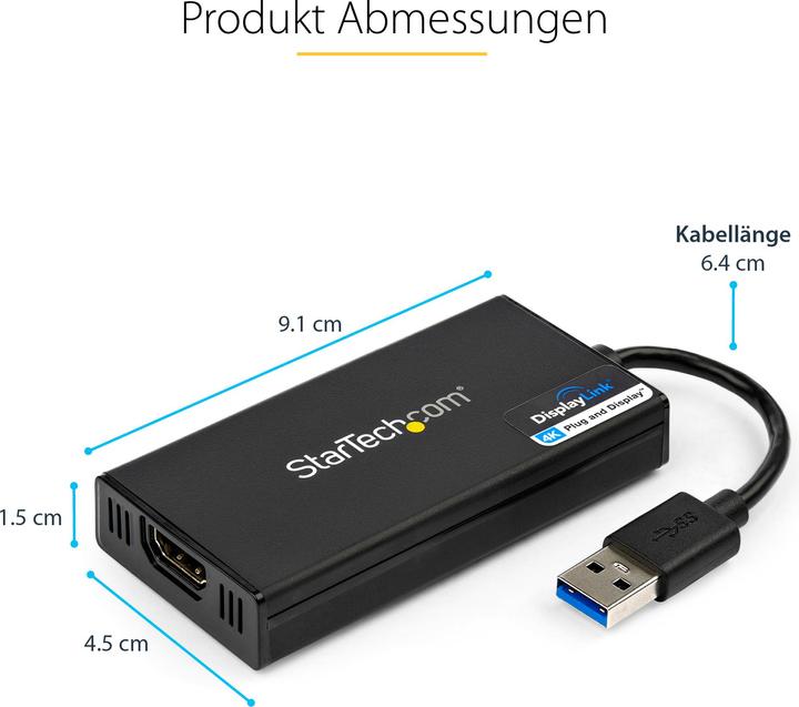 Produktbild StarTech USB HDMI Adapter (USB-A, 20 cm)