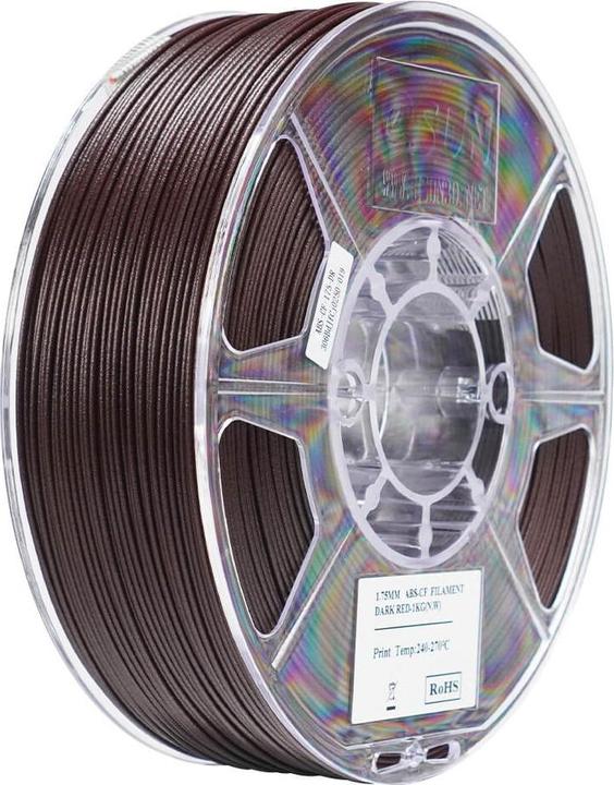 Actual product image eSUN EABS-CF 1.75mm DARK RED 1kg (ABS, 1.75 mm, 1000 g)