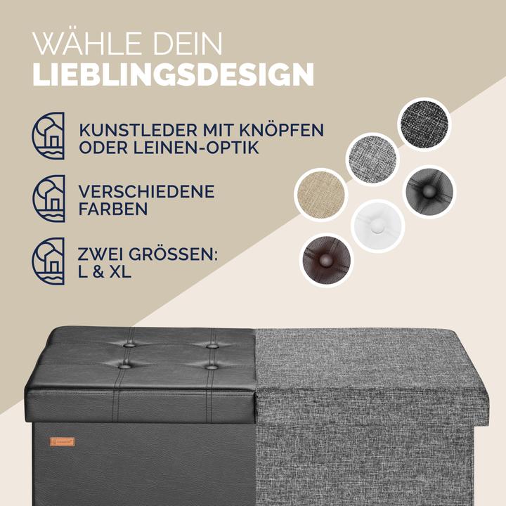 Produktbild Casaria Sitztruhe mit Stauraum (115 cm)