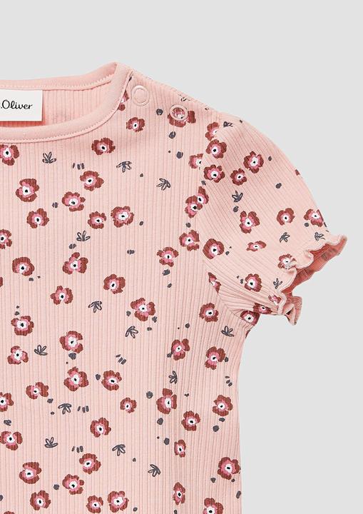 Produktbild S.Oliver T-Shirt Elastisches T-Shirt aus Rippware mit Puffärmeln (74)