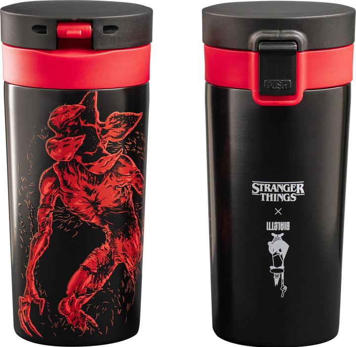 Bialetti Thermobecher Stranger Things, 300 ml, Schwarz / Rot (0.30 l)