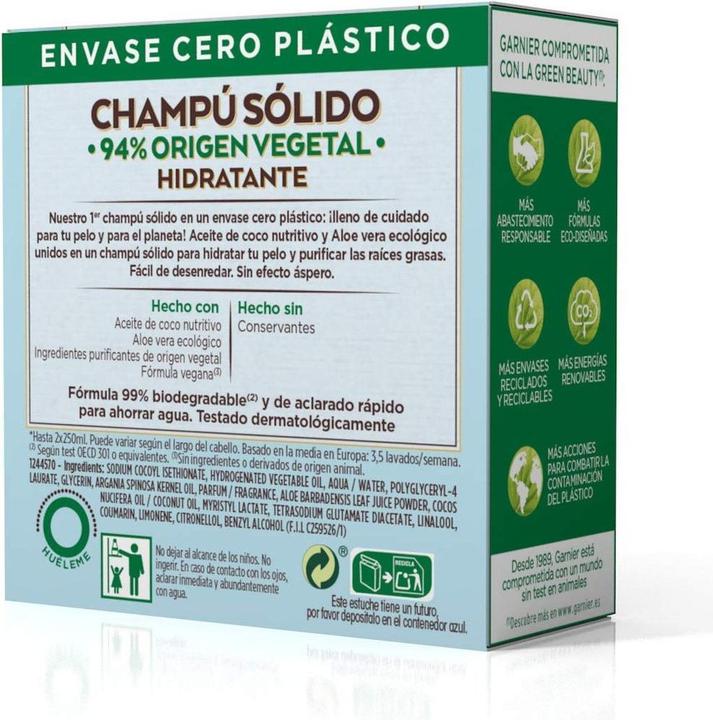 Actual product image Garnier Original Remedies Champu Solido Cabello Normal 60g (Solid shampoo, 60 g)