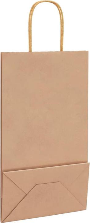 Actual product image VidaXL Kraft paper bags 50 pcs. with handle brown 18x8x22 cm paper bag (Gift bag, 50 x)