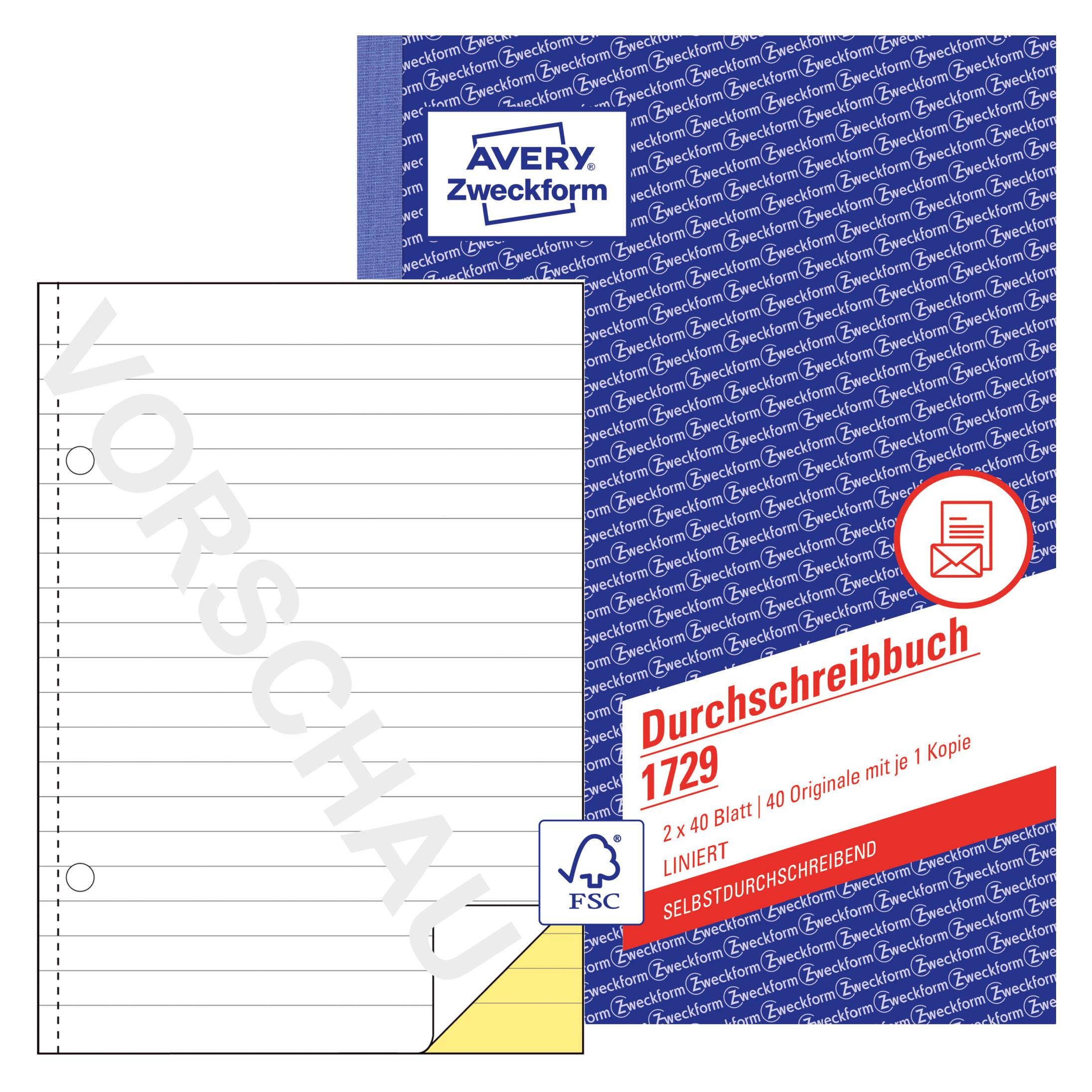 Avery Durchschreibbuch (40x) (1729)