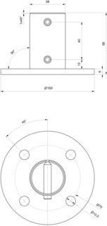 Produktbild OK-Line Bodenflansch (Edelstahl A2)