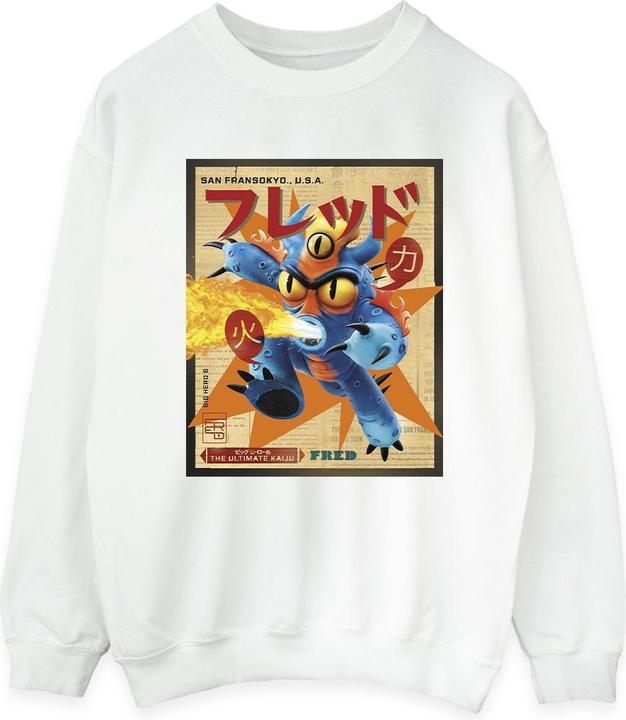 Immagine prodotto Disney Big Hero 6 Baymax Fred Newspaper Felpa Donna (S)