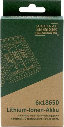 Seissiger Lithium-Ionen-Akku 18650 6 Stück