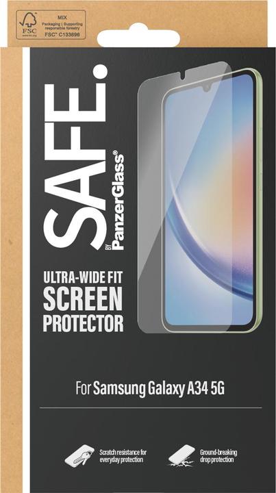 Actual product image PanzerGlass Safe. (1 Piece, Samsung Galaxy A34 5G)