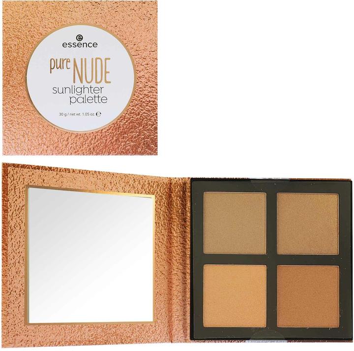 Actual product image essence Pure Nude Sunlighter Palette 30 g (#DE8F69, #C1865E, #CEA27F, #D58760, Highlighter, 30 g)