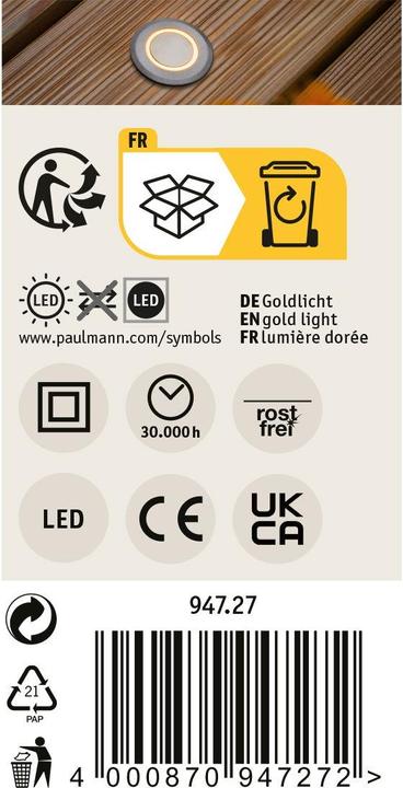 Image du produit Paulmann Luminaires Floor insect friendly (150 lm, IP67)
