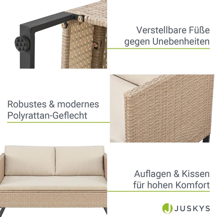 Actual product image Juskys Polyrattan Lounge