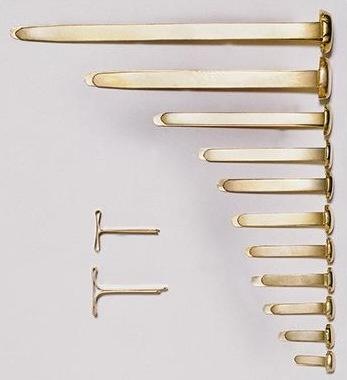 Actual product image Alco Sample bag clamp round head 7 x 17 mm (Ø x L) steel coated brass 1,000 pcs./pack. (1 x)