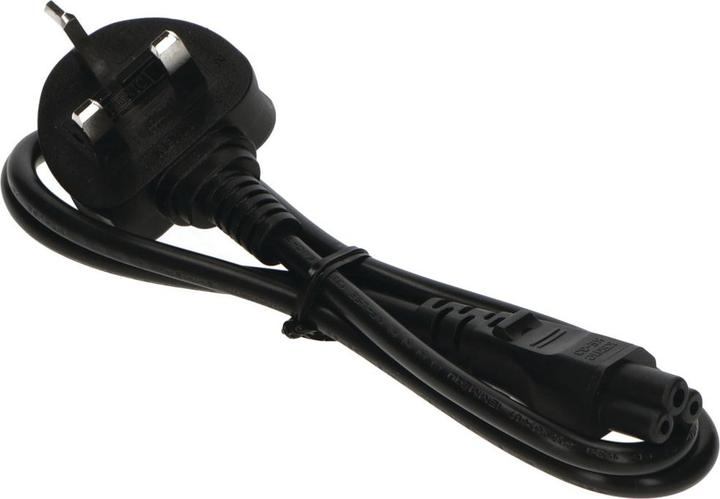 Produktbild 2-Power AC Mains Lead Cloverleaf UK 1M - Black (1 m)