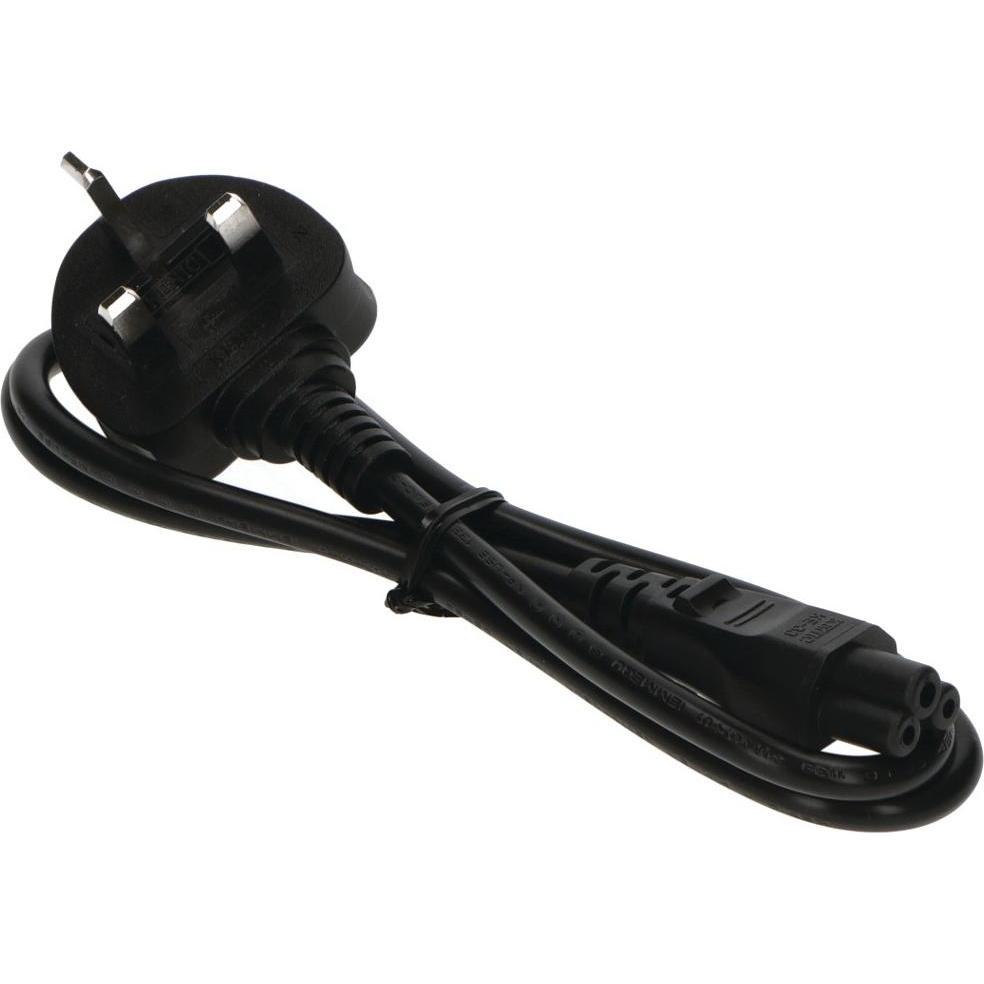 2-Power Cavo di alimentazione CA a quadrifoglio UK 1M - Nero (1 m), Cavo di alimentazione, Nero