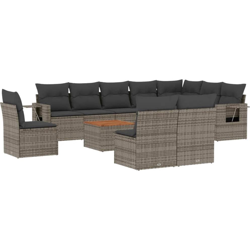 VidaXL, Gartenlounge, 10-tlg. Garten-Lounge-Set mit Kissen