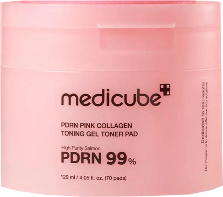 Medicube Lachs-DNA PDRN rosa Kollagen-Gel-Toner-Pads (120 ml)