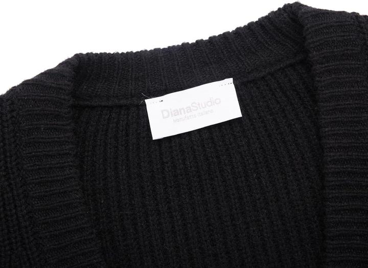 Produktbild Diana Studio Herren Schwarzer Strickweste mit Langarm (XL)