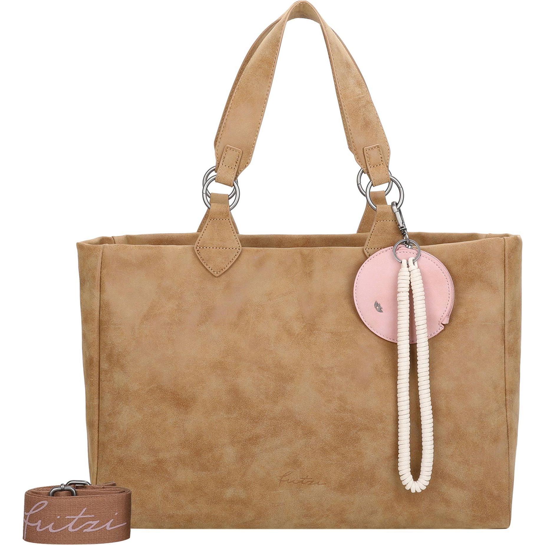 Fritzi aus Preußen, Tasche, Izzy Vintage Shopper Tasche 42 cm, Grau, (16 l)