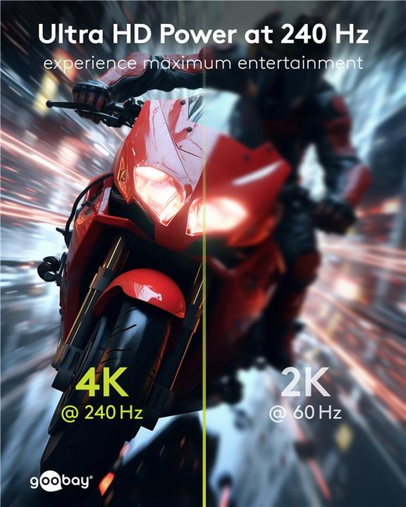 Image du produit Goobay DisplayPort-Kabel 2.0/2.1, 54 Gbit/s (1 m)