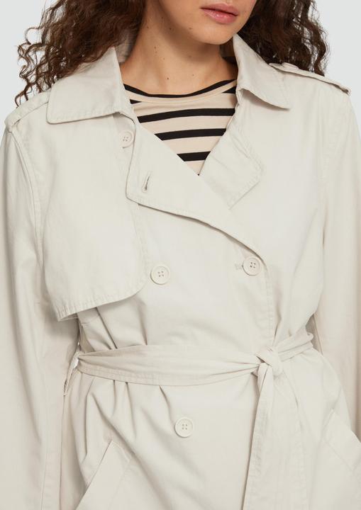 Immagine prodotto S.Oliver Outdoor-Jacke Kurzer Trenchcoat aus Baumwolle mit Gürtel