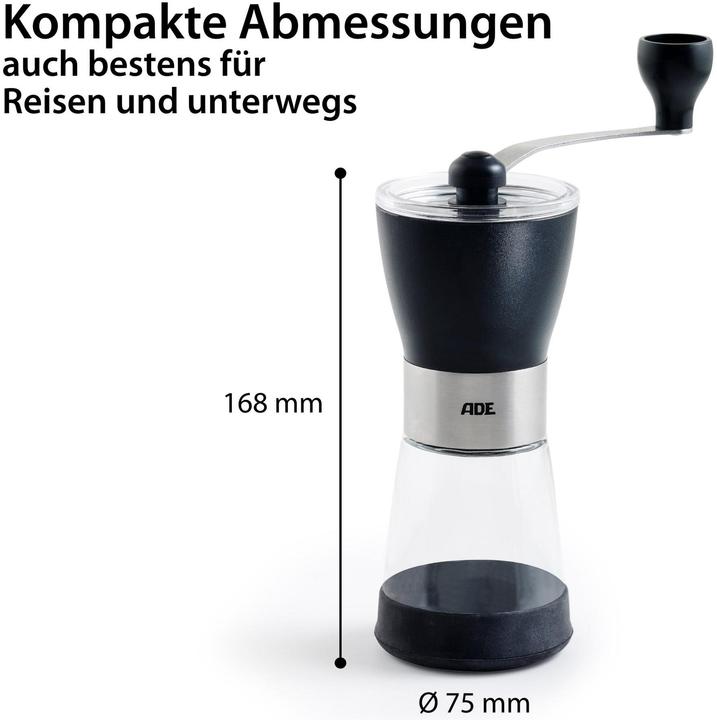 Actual product image ADE Kaffeemühle Schwarz, Detailfarbe: Schwarz, Ausstattung