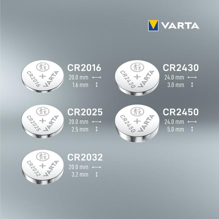 Produktbild Varta Knopfzelle CR2450 (4 Stk., CR2450, 570 mAh)