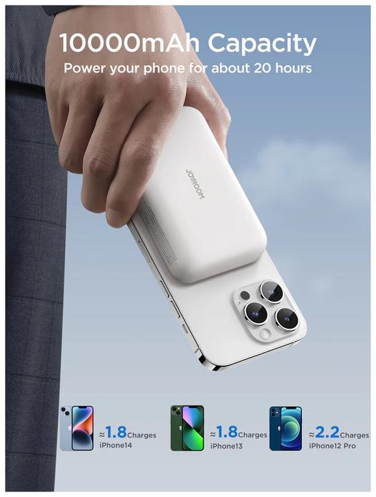 Actual product image Joyroom Mini Magnetic Wireless Powerbank (20W) (10000 mAh, 20 W, 37 Wh)