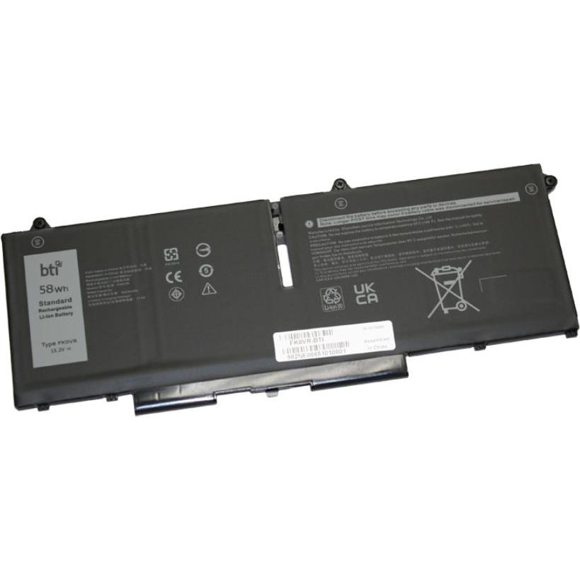 Origin Storage BTI FK0VR-, Akku, DELL (4 Zellen, 3820 mAh), Notebook Akku, Schwarz