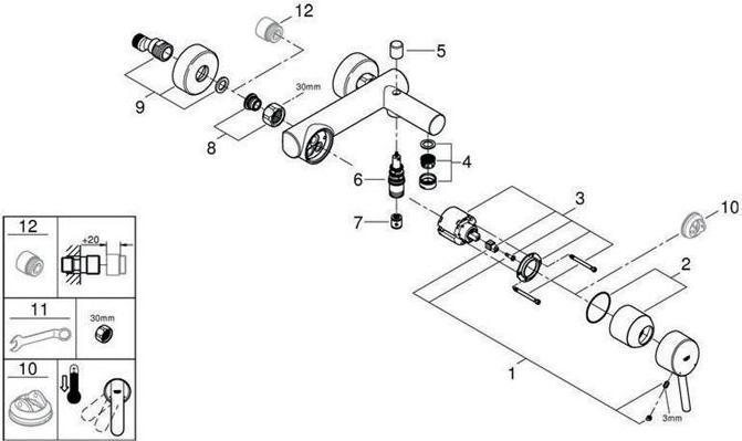 Produktbild Grohe Concetto Einhand-Wannenbatterie