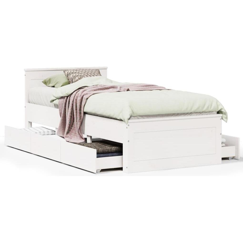 VidaXL, Bett, Bett ohne Matratze mit Kopfteil (75 x 190 cm)