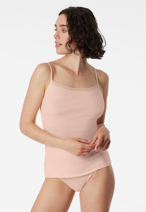 Produktbild Schiesser 2er Pack Cotton Lace Spaghetti Top (42, 2er Pack)