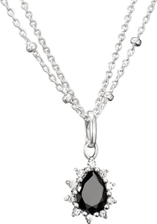 Image du produit Thomas Sabo Halskette True Romance Schwarzer Stein Silber (Argent 925, 40 - 45 cm)