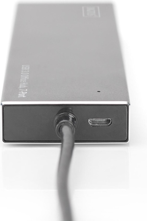 Produktbild Digitus Hub 7-port USB 3.0 SuperSpeed, Power Supply, HQ aluminum (USB-A, 7 Ports)