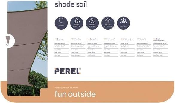 Produktbild Perel Sonnensegel (360 x 360 cm)