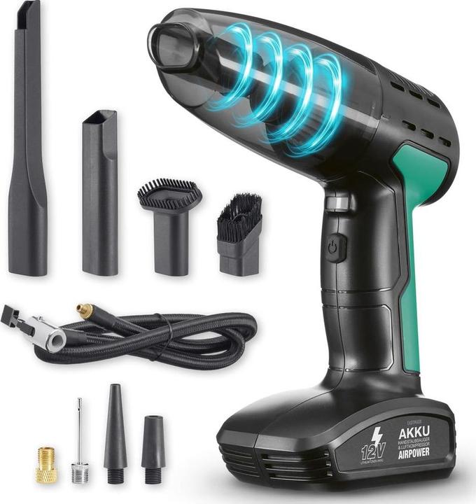 Produktbild Easymaxx Akku-Handsauger mit Kompressor 11.1 V, Schwarz