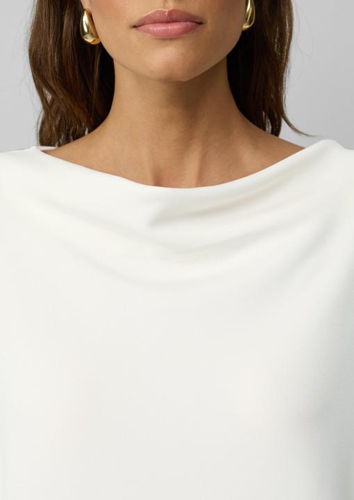Produktbild s.Oliver Sweatshirt Loose-Fit-Shirt aus Interlockjersey mit Wasserfall-Ausschnitt (44)