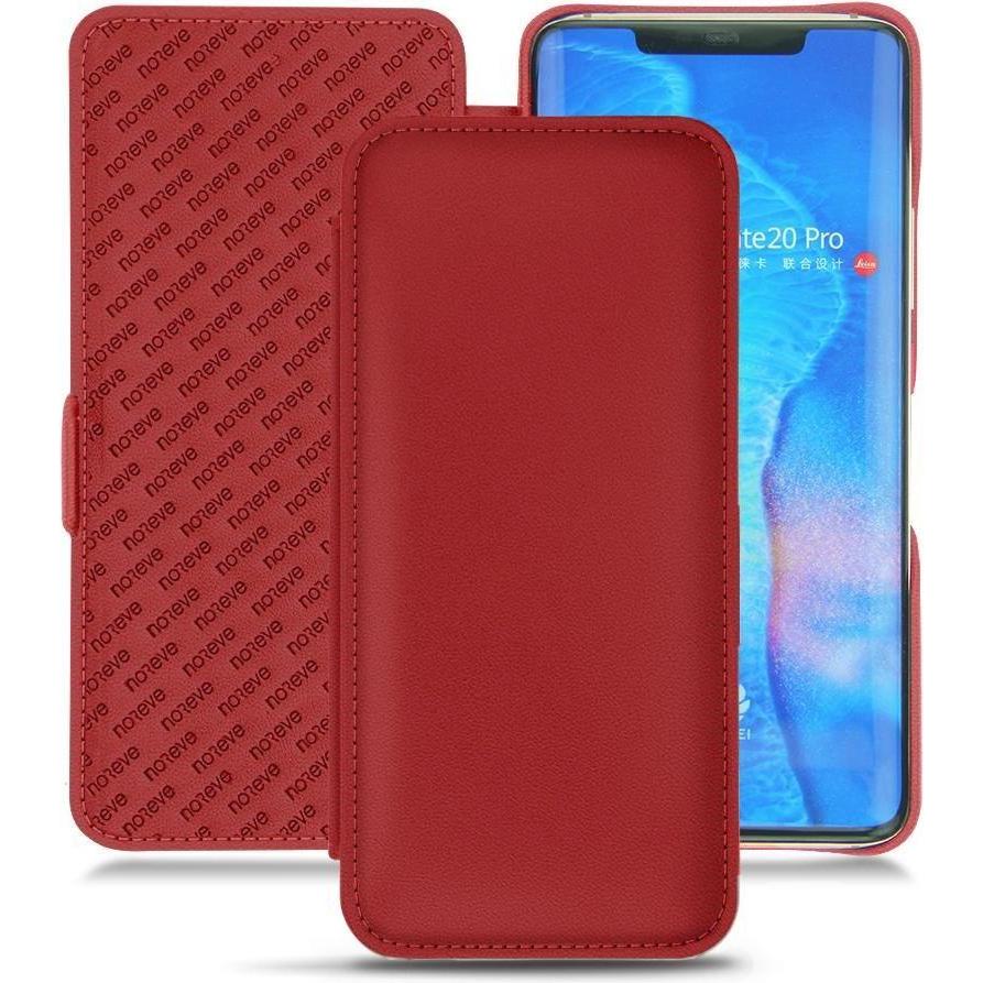 Noreve Lederschutzhülle horizontal (Huawei Mate 20 Pro), Smartphone Hülle, Rot