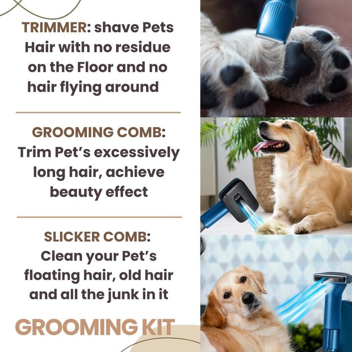 Produktbild Behome | Pet Grooming - 6 in 1 stofzuiger voor honden en katten | Huisdierverzorgingsset (Hund, Katze)