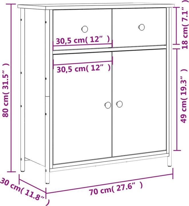Image du produit vidaXL Frédéric (70 x 30 x 80 cm)