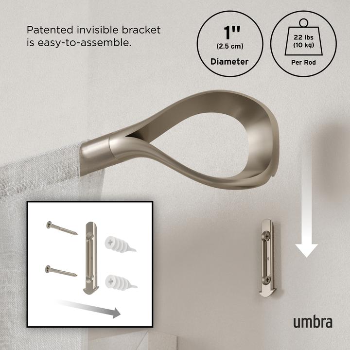 Actual product image Umbra Curtain rail Loop 107-306 cm, nickel