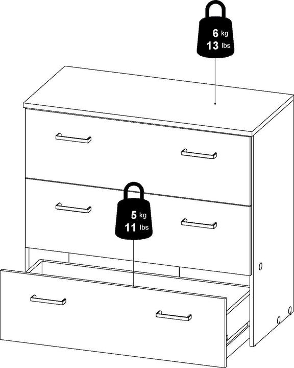 Image du produit Tvilum Space (74.10 x 35.95 x 69.90 cm)