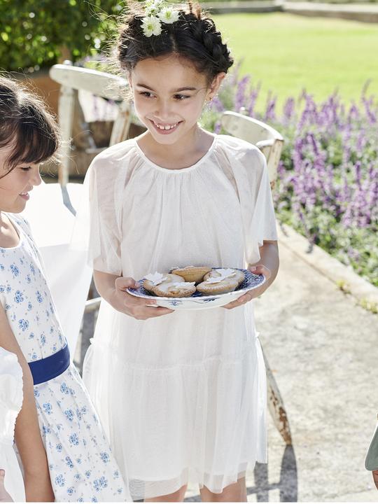 Produktbild Vertbaudet Mädchen Festkleid mit Schmetterlingsärmeln (110)