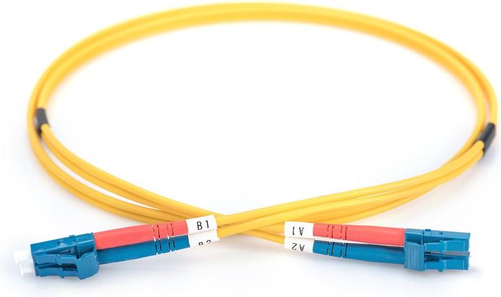 Produktbild Digitus LWL Patchkabel LC/LC 09/125µm Singelmode Duplex Halogenfrei mit Messprotokoll gelb 3m (3 m)