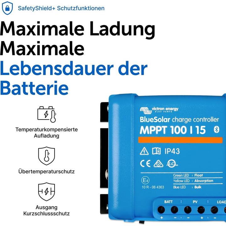 Produktbild Victron Energy BlueSolar MPPT 100/15