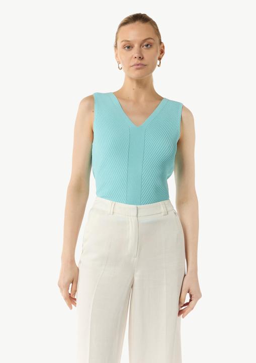 Produktbild Comma Strickpullunder Feinstricktop mit Rippstruktur im Skinny Fit (38)