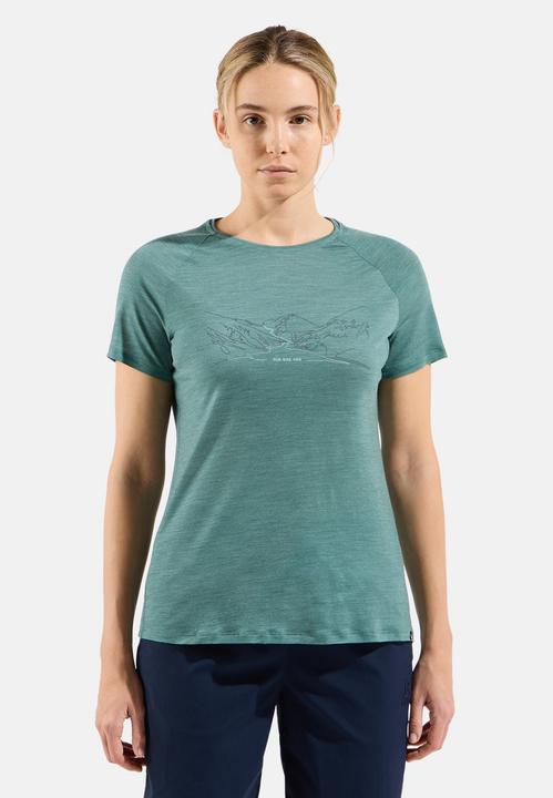 Actual product image Odlo Women's Ascent PW 130 Run.Bike.Hike. Crew Neck S/S (XL)