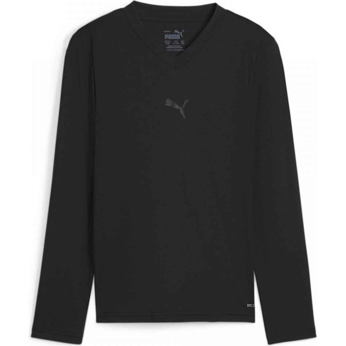 Puma, Jungen, Sportshirt, teamGOAL Baselayer Tee LS Jr. (128), Weiss, 128